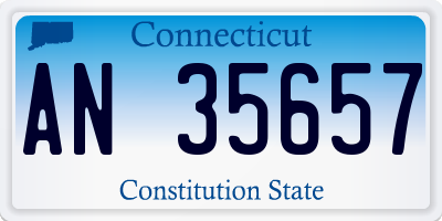 CT license plate AN35657
