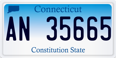 CT license plate AN35665