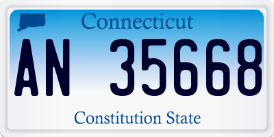 CT license plate AN35668