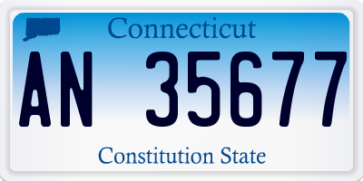 CT license plate AN35677
