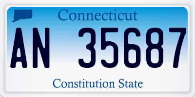 CT license plate AN35687