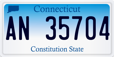 CT license plate AN35704