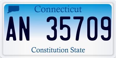 CT license plate AN35709