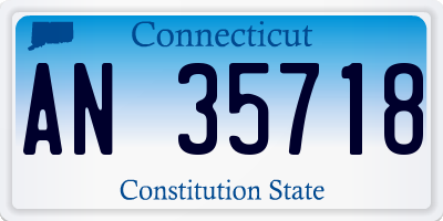 CT license plate AN35718