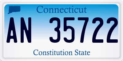 CT license plate AN35722
