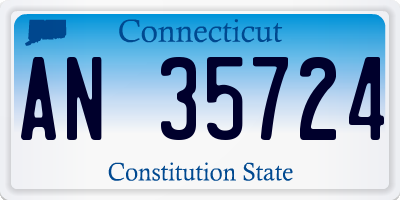 CT license plate AN35724