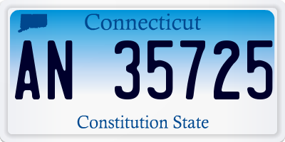 CT license plate AN35725