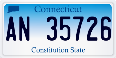 CT license plate AN35726