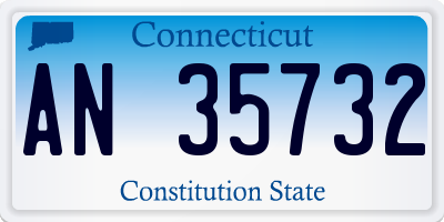 CT license plate AN35732
