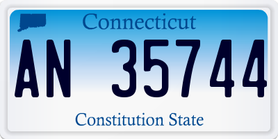 CT license plate AN35744