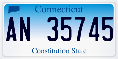 CT license plate AN35745
