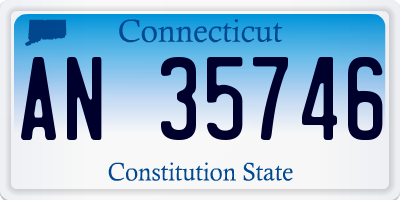 CT license plate AN35746