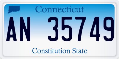 CT license plate AN35749