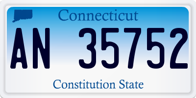 CT license plate AN35752