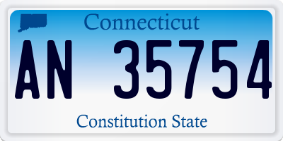 CT license plate AN35754
