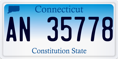 CT license plate AN35778