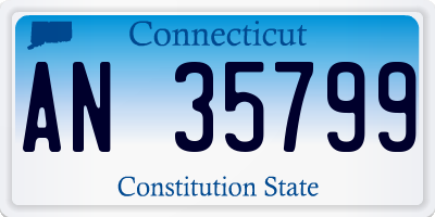 CT license plate AN35799