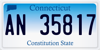 CT license plate AN35817