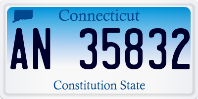 CT license plate AN35832
