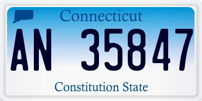 CT license plate AN35847