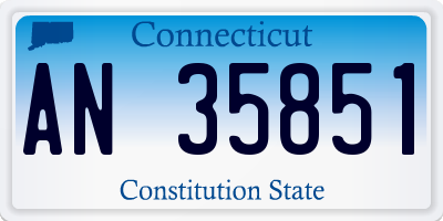 CT license plate AN35851