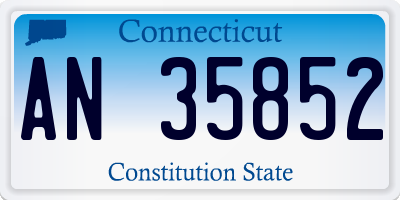 CT license plate AN35852