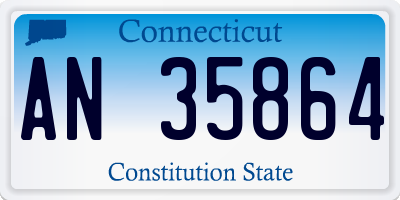 CT license plate AN35864