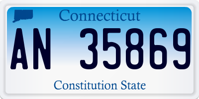 CT license plate AN35869