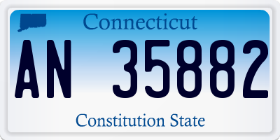 CT license plate AN35882