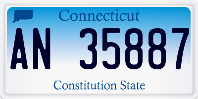 CT license plate AN35887