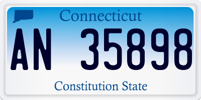 CT license plate AN35898