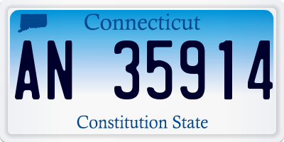 CT license plate AN35914