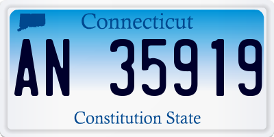 CT license plate AN35919