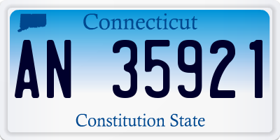 CT license plate AN35921