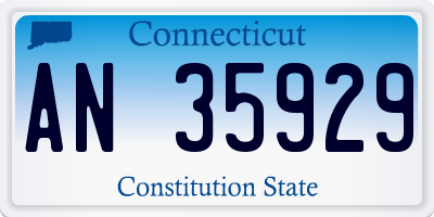 CT license plate AN35929