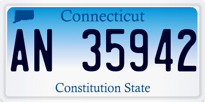 CT license plate AN35942