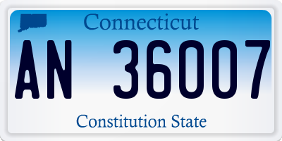 CT license plate AN36007