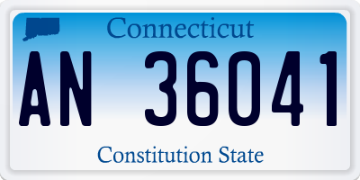 CT license plate AN36041