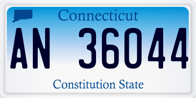 CT license plate AN36044