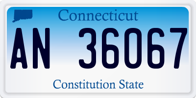 CT license plate AN36067