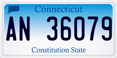 CT license plate AN36079