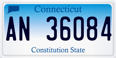 CT license plate AN36084