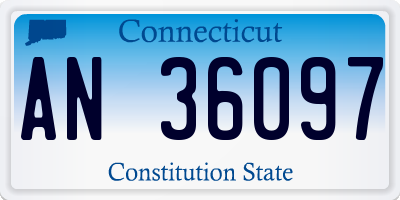 CT license plate AN36097