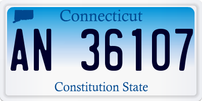 CT license plate AN36107