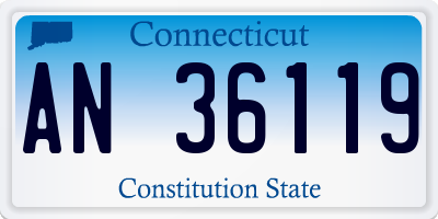CT license plate AN36119