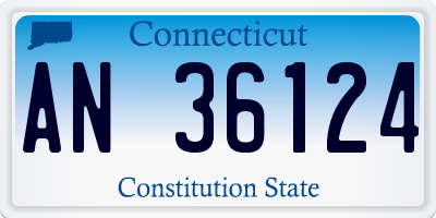 CT license plate AN36124
