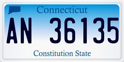 CT license plate AN36135