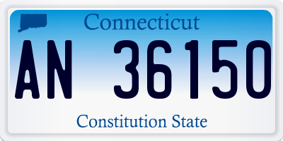 CT license plate AN36150