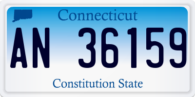 CT license plate AN36159