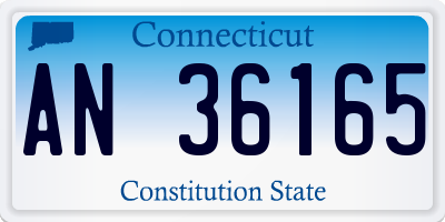 CT license plate AN36165